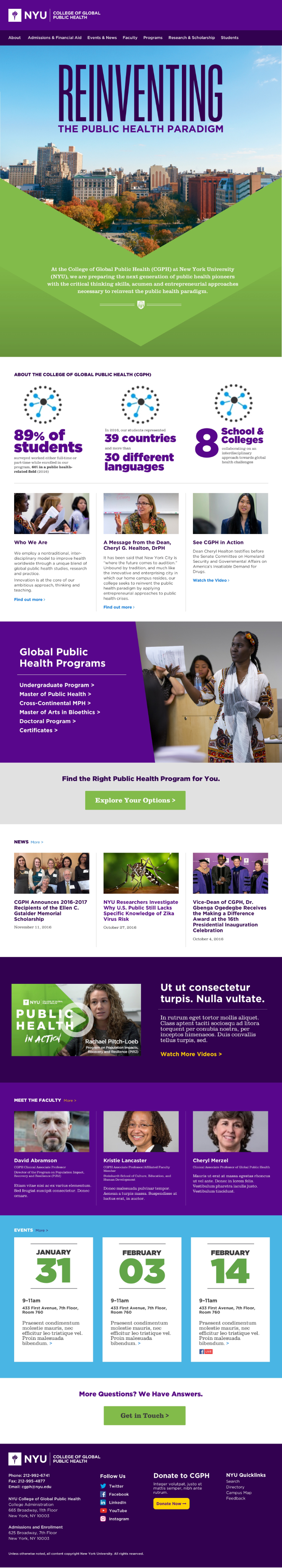 NYU Home page